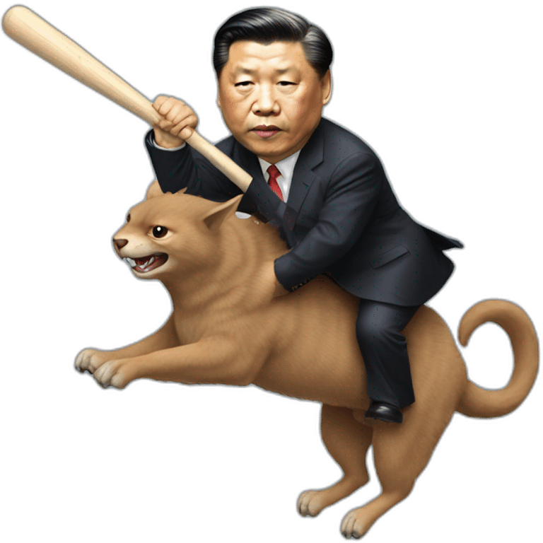 President Xi riding a bat emoji