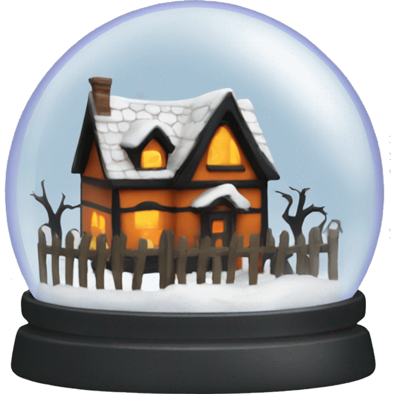 halloween snow globe, house, no background emoji