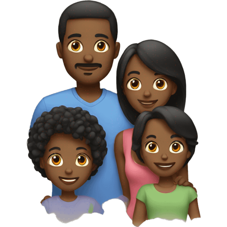 iOS-like black family emoji