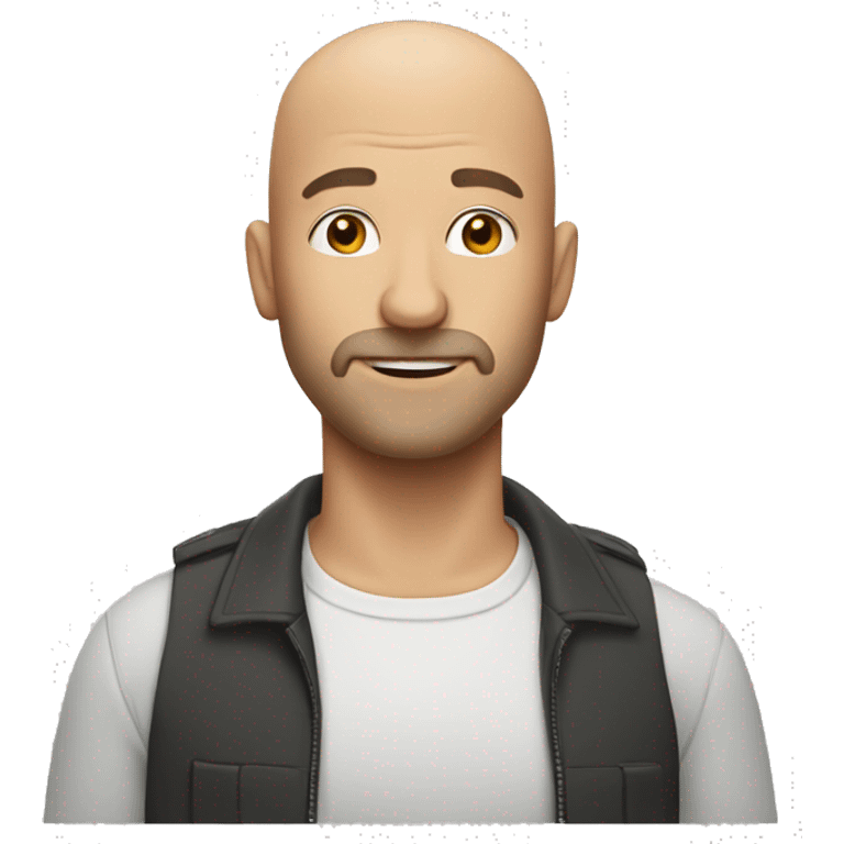 Bald white guy with facial hair emoji