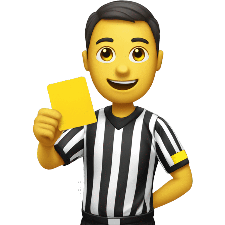 smiley referee showing yellow card emoji