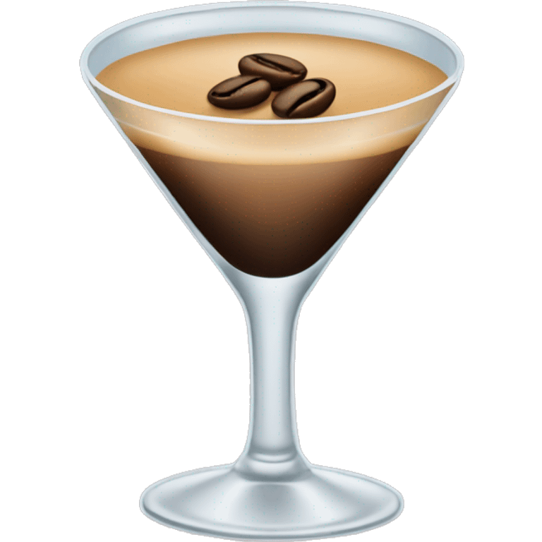 Espresso martini with three beans in the middle emoji