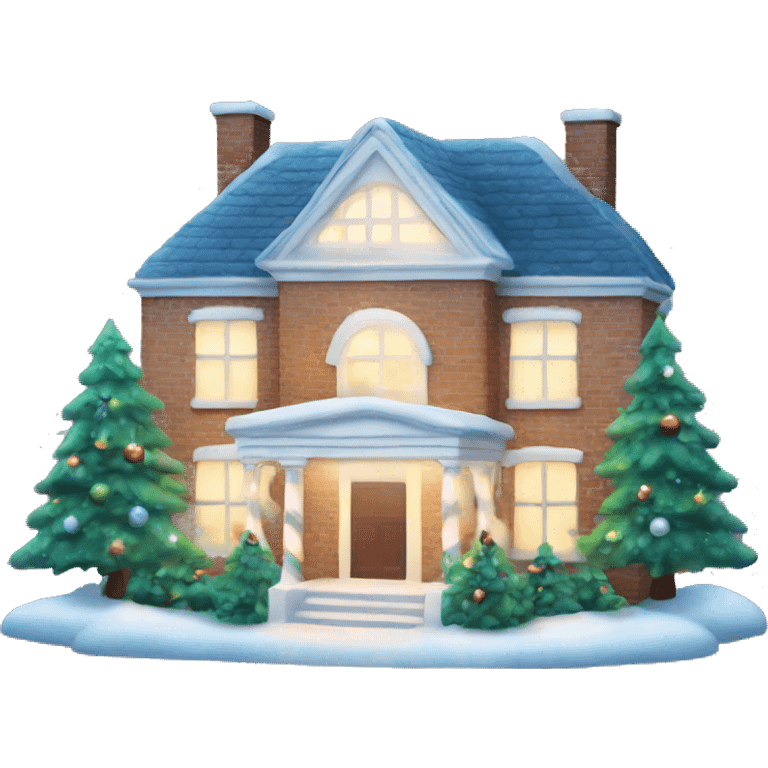 Christmas decor: a White House with glowing windows emoji