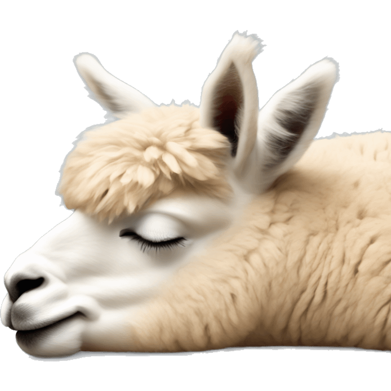 Alpaca sleeping emoji