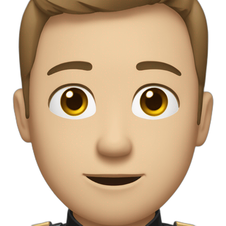 Deputy sheriff with short Brown hair and blue eyes and shoulder radio emoji