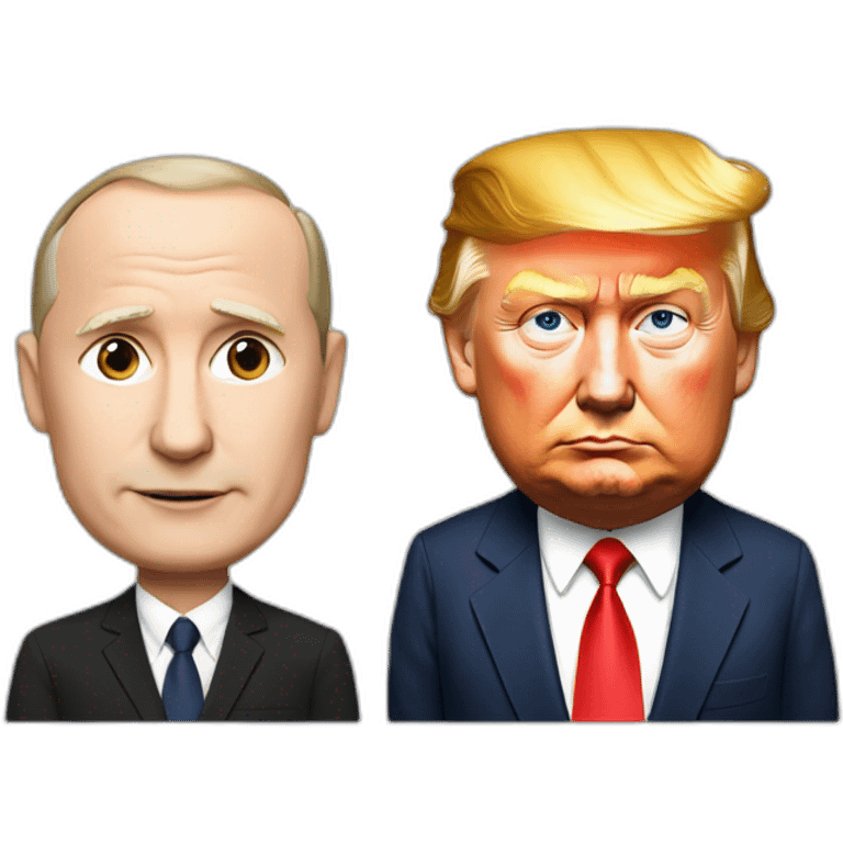 Donald Trump with Putin ans Modi emoji