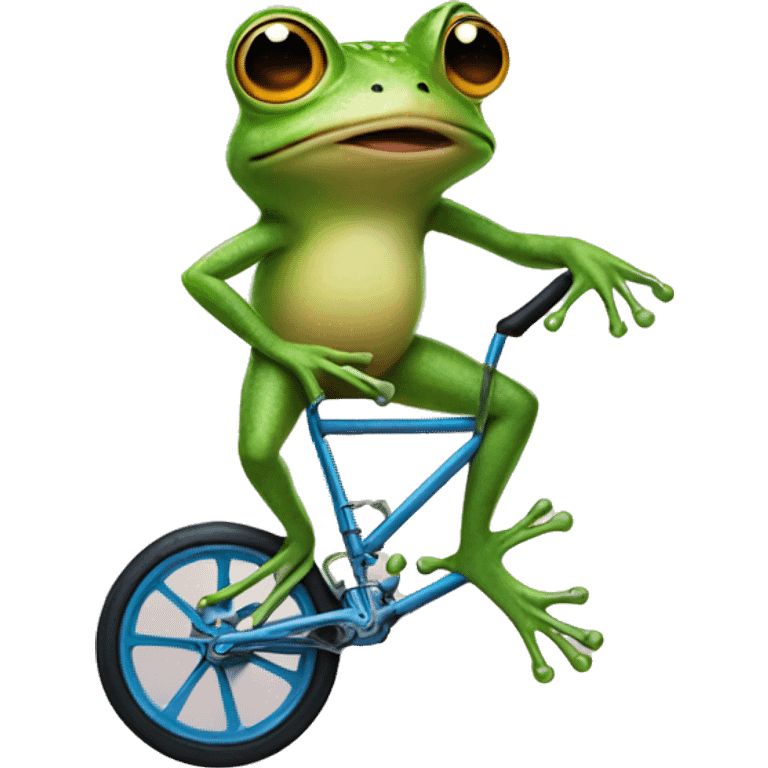 Frog on a unicycle emoji