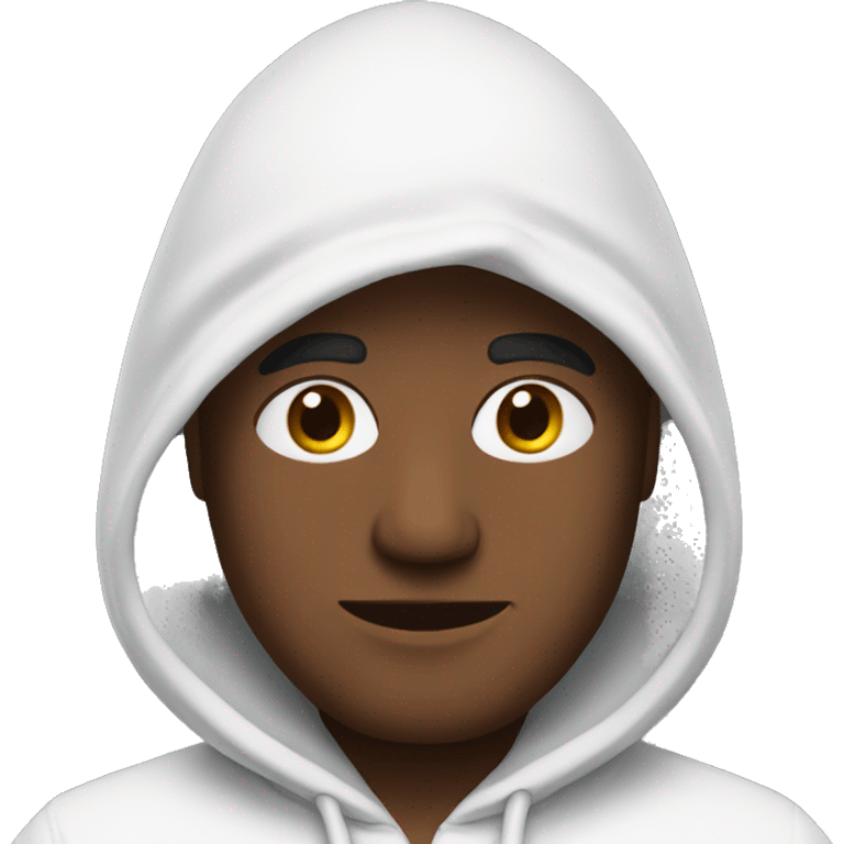 Man in white hoodie emoji