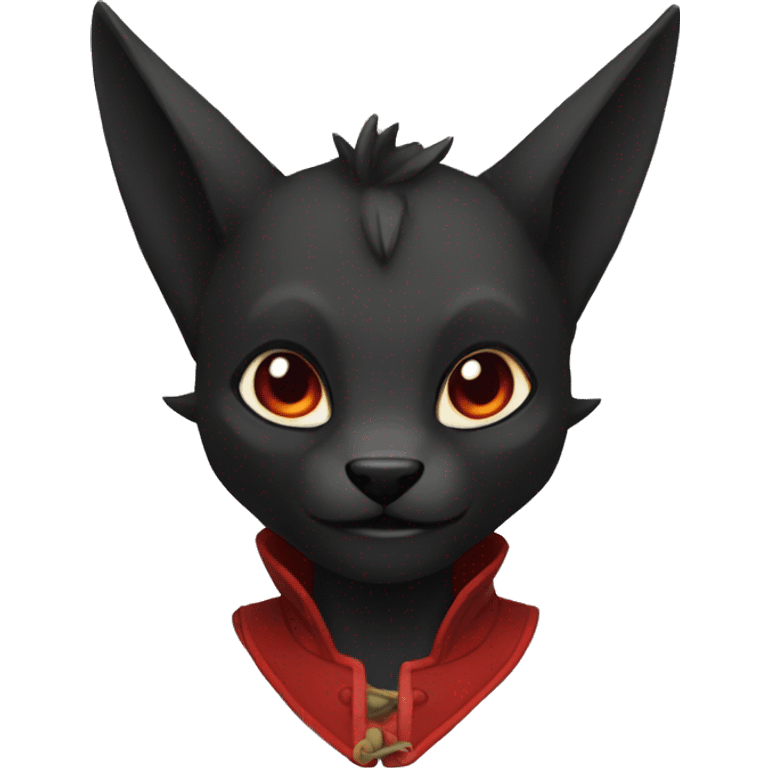 Black Red Anthro Fakémon emoji