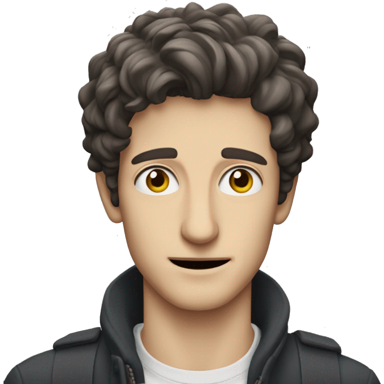 a guy that looks like pierre niney with a strabismus emoji