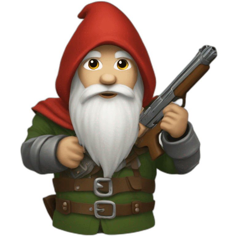 gnome hood with gun emoji