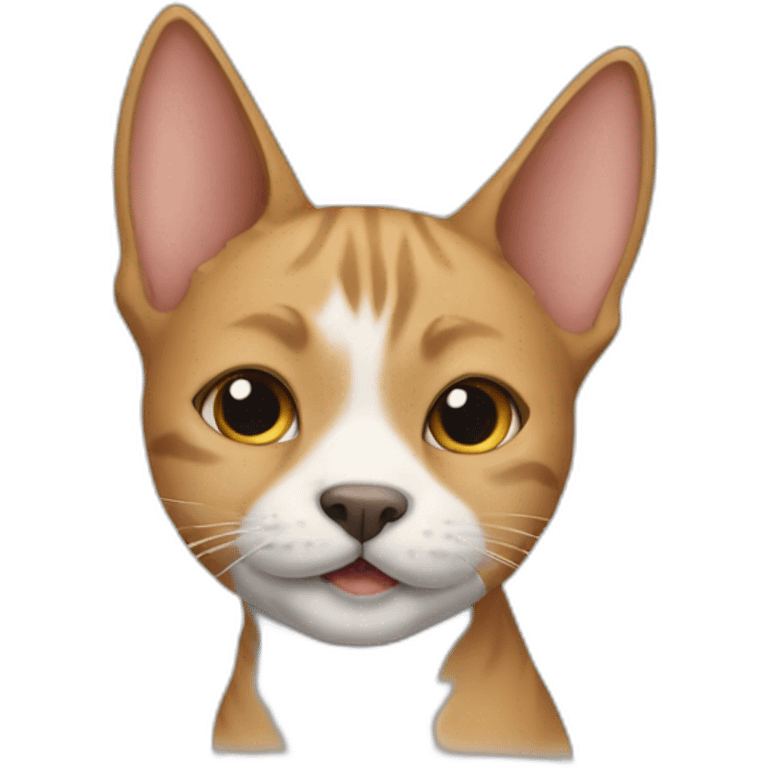 Cat in a dog emoji