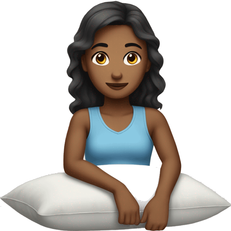 Girl with pillow emoji