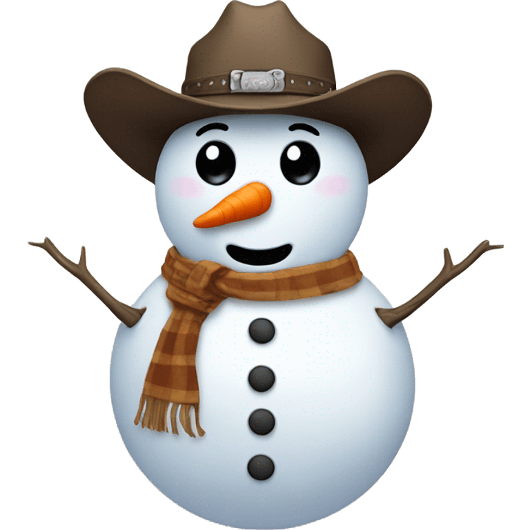 snowman with cowboy hat emoji