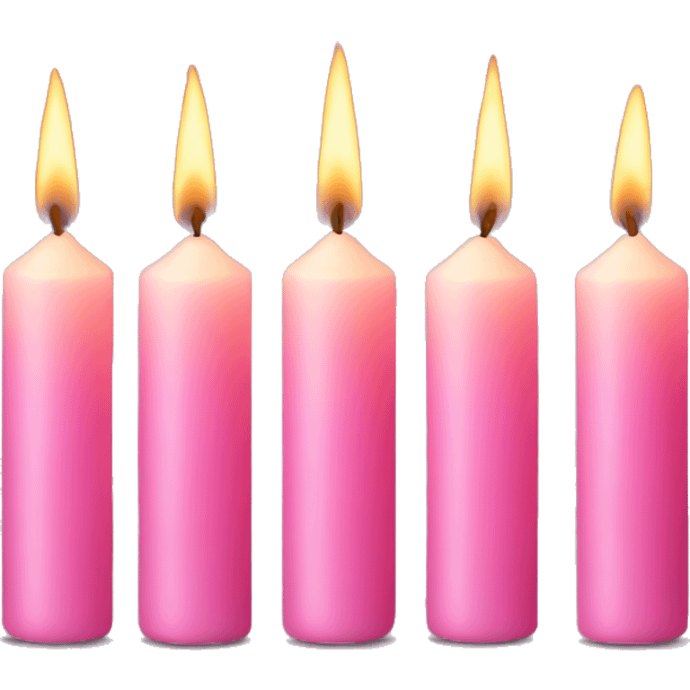 Pink candles emoji