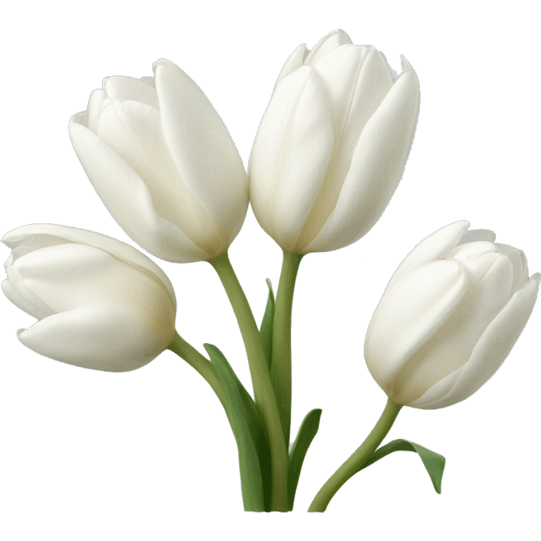 White tulips  emoji