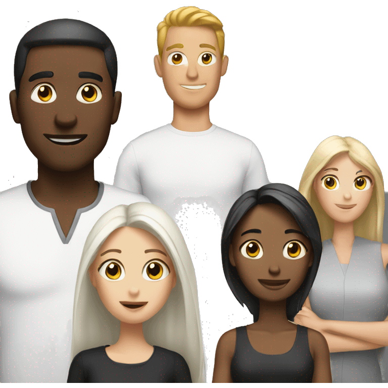 Men black with women white  emoji