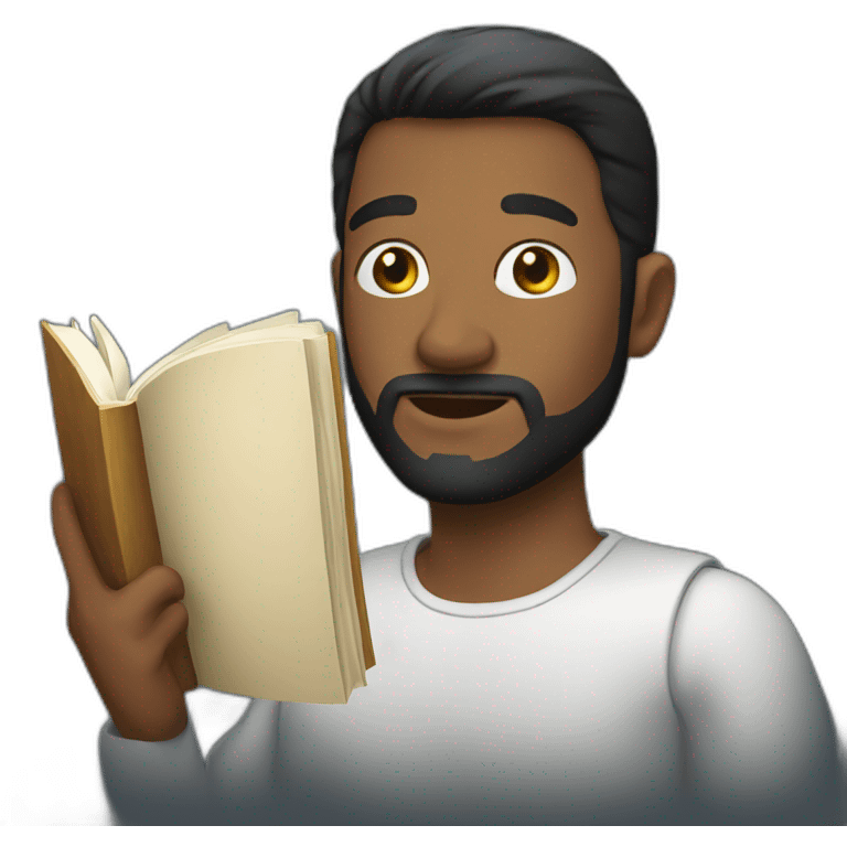 Man with book emoji