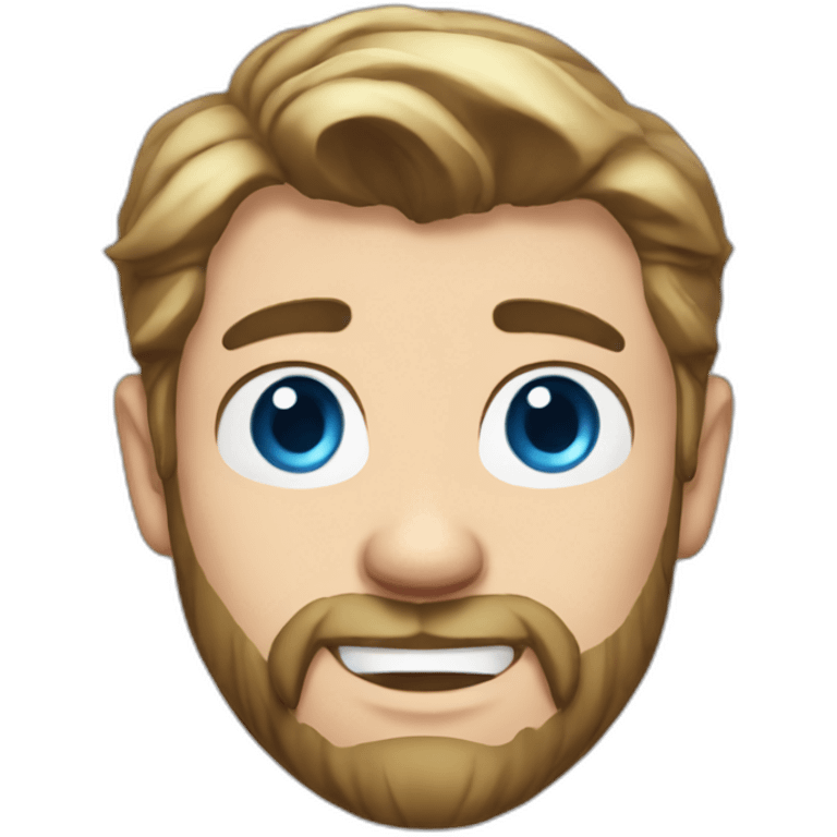 chris-hemsworth blue eyes cartoon wearing shirt emoji