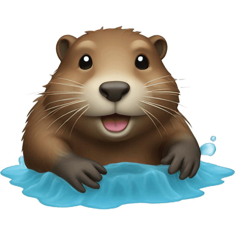 beaver in water emoji