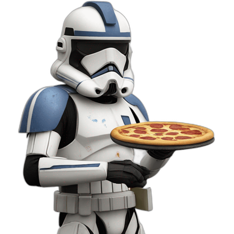 501st clone trooper with pizza emoji