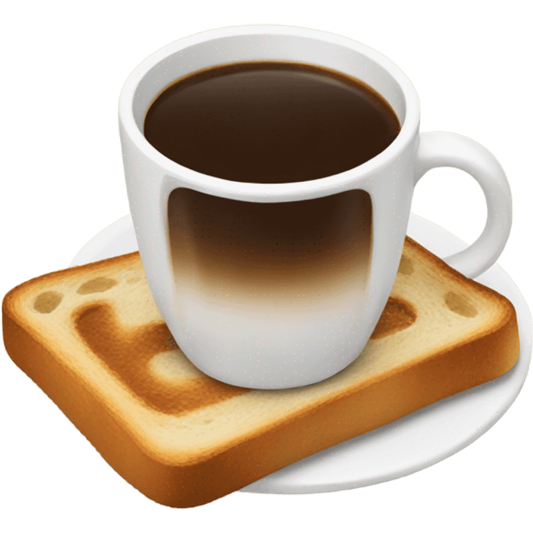 Coffee and toast emoji