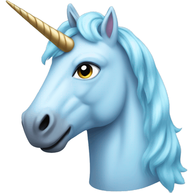 Pastel blue unicorn  emoji