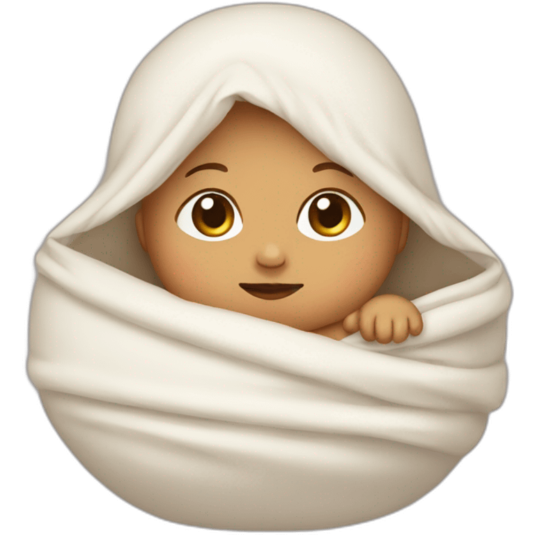 Swaddled baby emoji