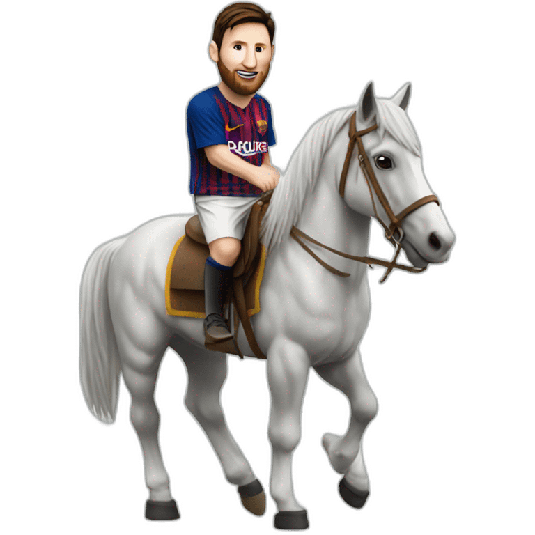 Messi sur un cheval emoji