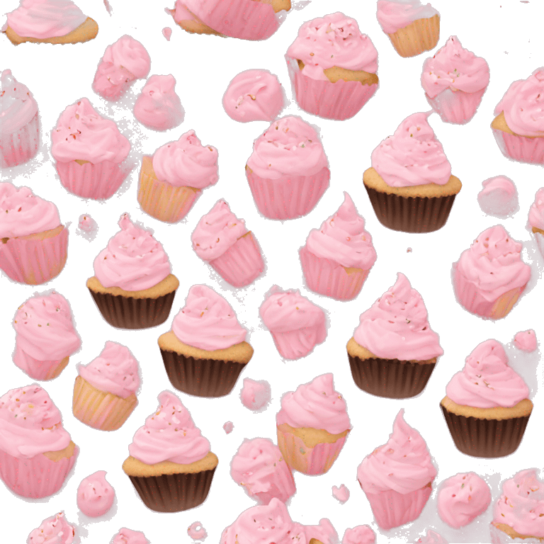 Light pink cupcakes sprinkles emoji