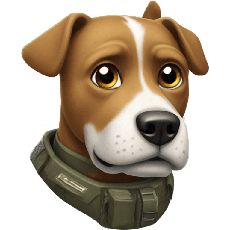 Dog in call of duty theme emoji