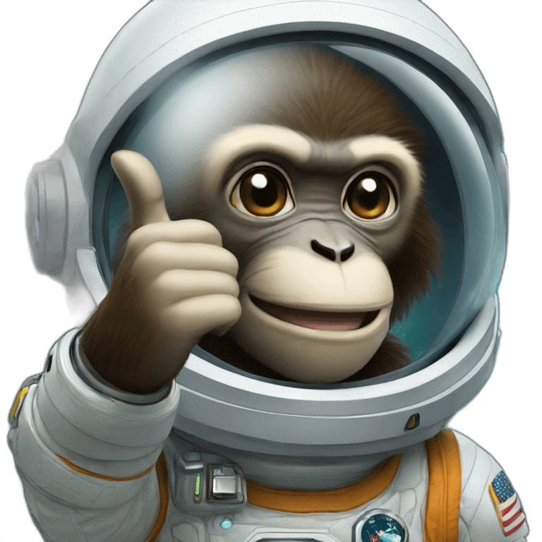 space monkey thumbs up emoji