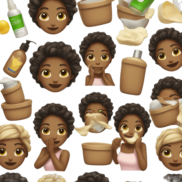 girl doing skincare  emoji