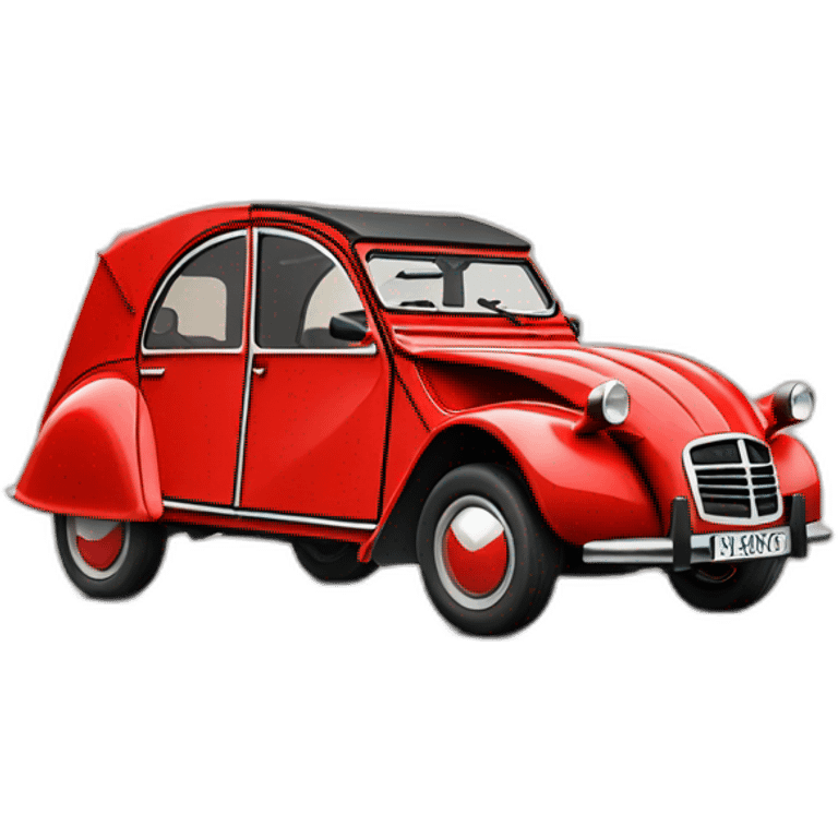 2cv voiture rouge emoji