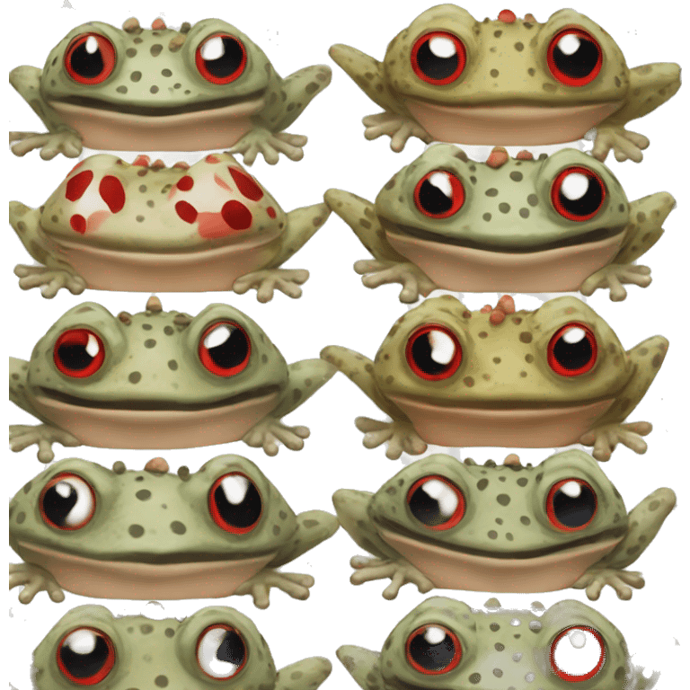 spiny skin frog with red spots emoji