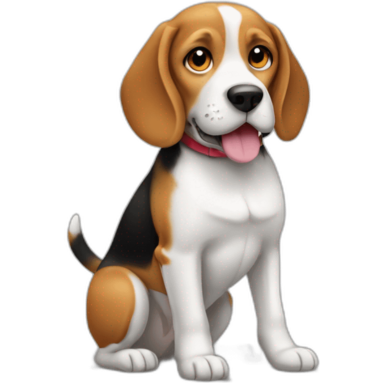 Beagle sur ses pattes avant emoji