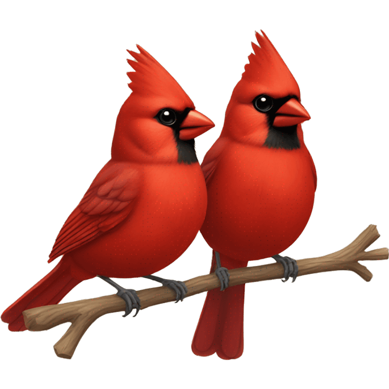 Pair of Cardinal birds emoji