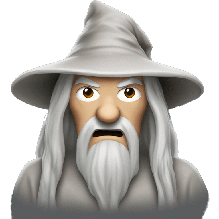 Gandalf from 'The Lord of the Rings', angry emoji