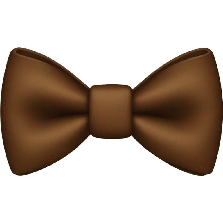 Brown bow tie with bottom emoji