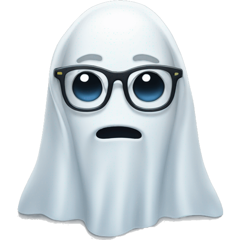 Ghost wearing glasses  emoji