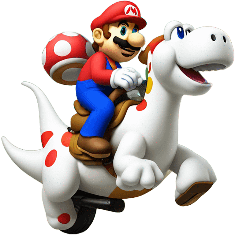 Super Mario riding Yoshi emoji