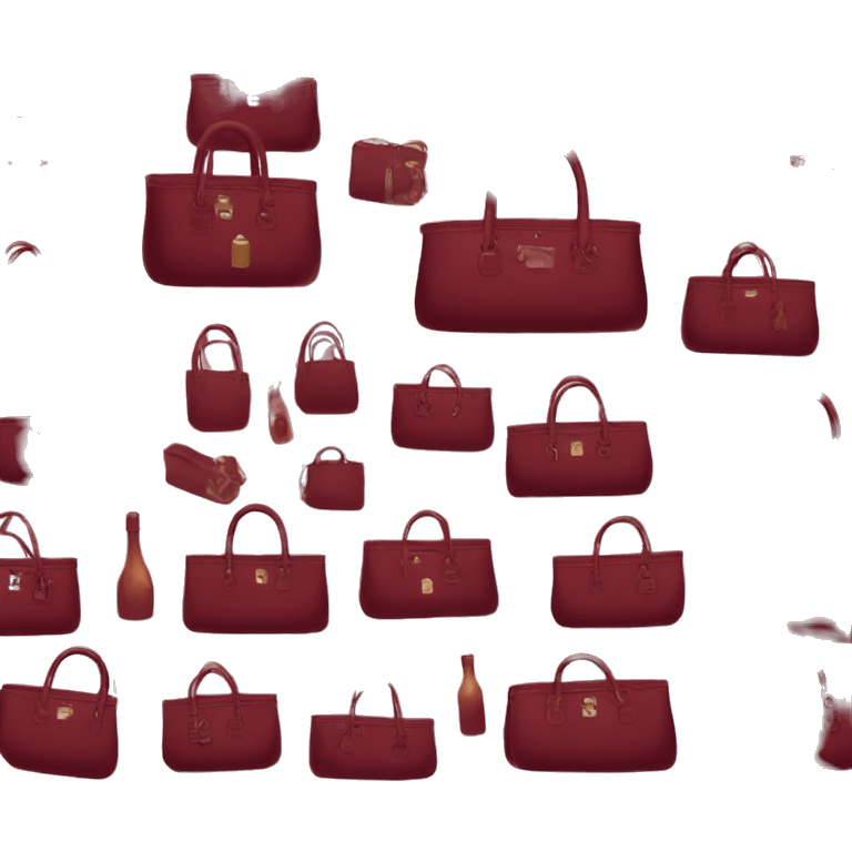 Wine red birkin bag emoji