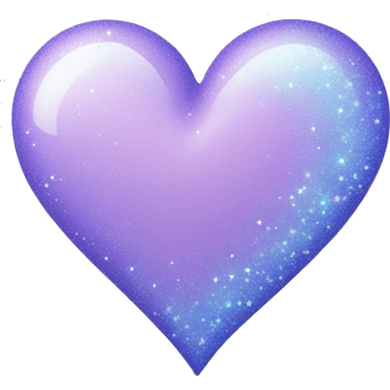 Pastel purple and blue heart with sparkles  emoji