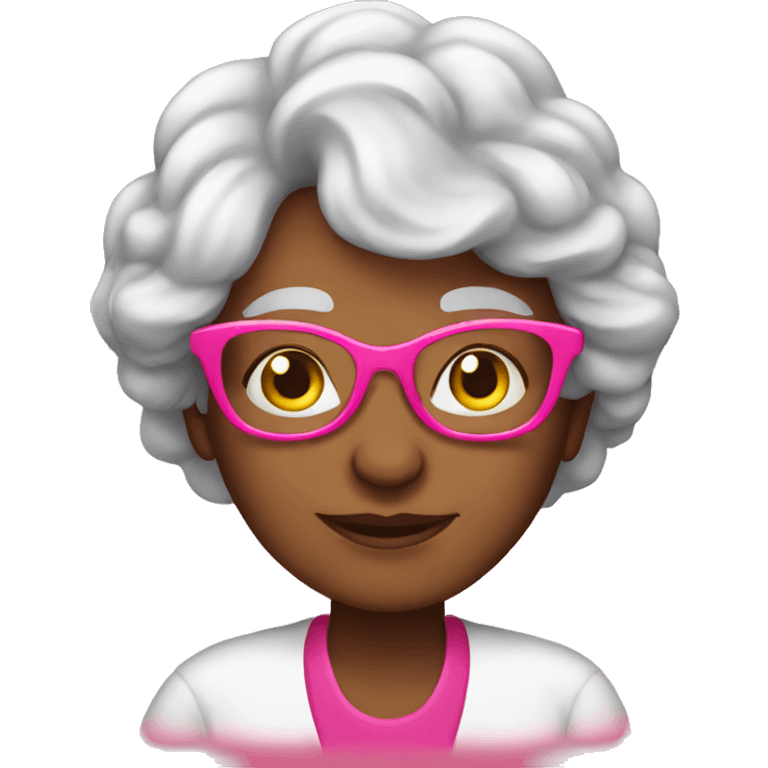 Hot pink grandma emoji