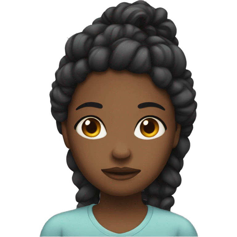 black girl not caring emoji