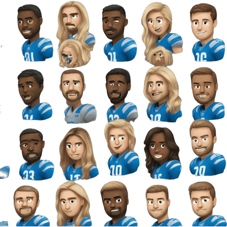 Detroit lions football team emoji