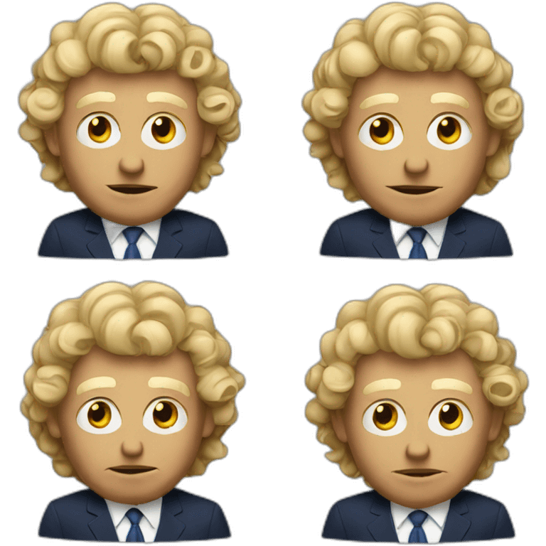 Trump with curly hair emoji