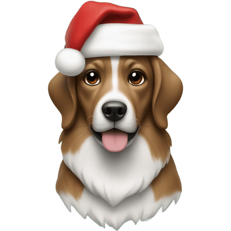 Dog with santa emoji