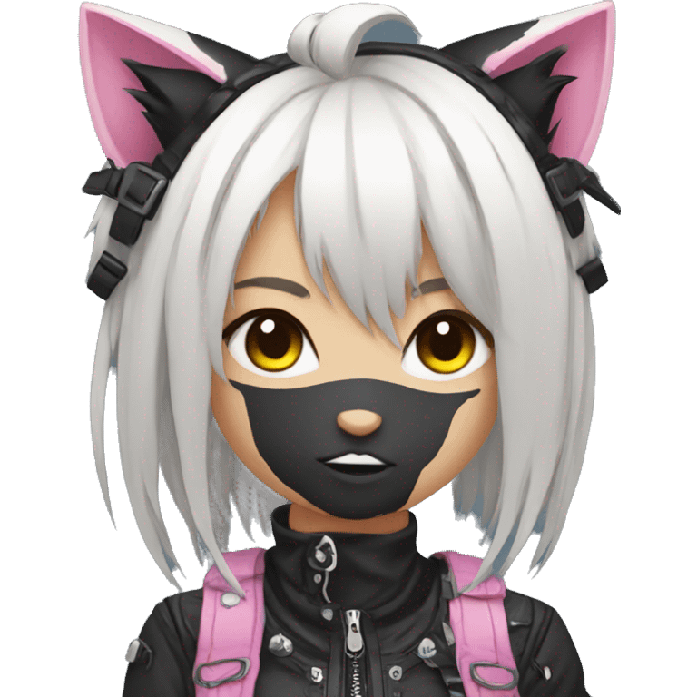 Edgy Cartoon Anime Punk Catgirl emoji