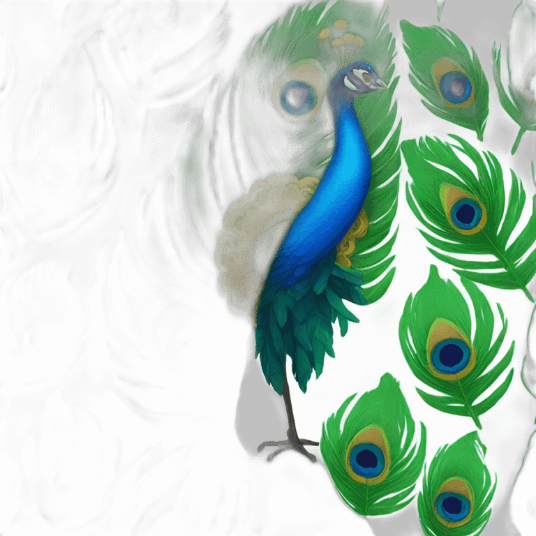 Peacock feather Krishna emoji